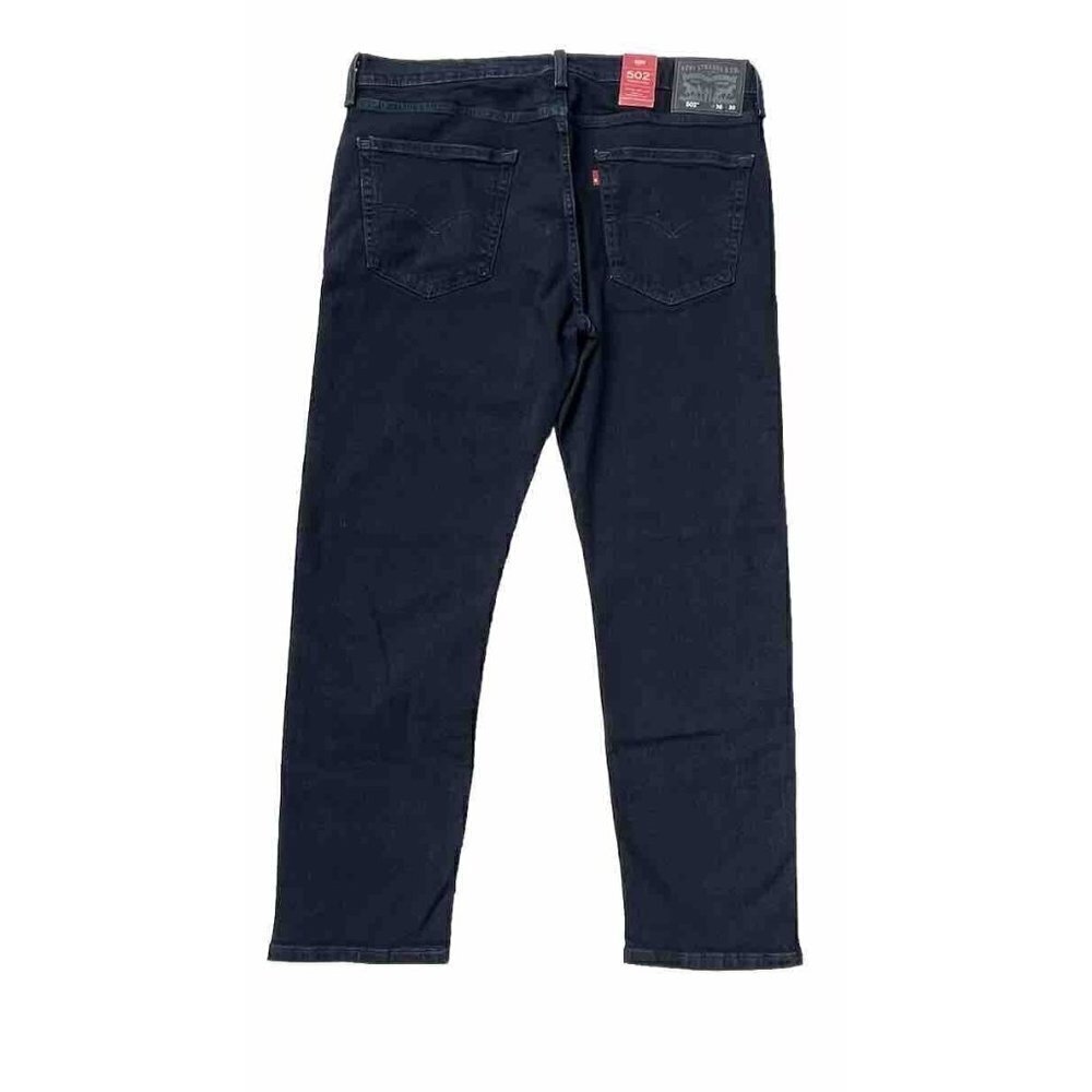 Levi's 502 Strauss Men's Tapered leg Navy Irregular Jeans Size W36 L30 - Picture 11 of 14